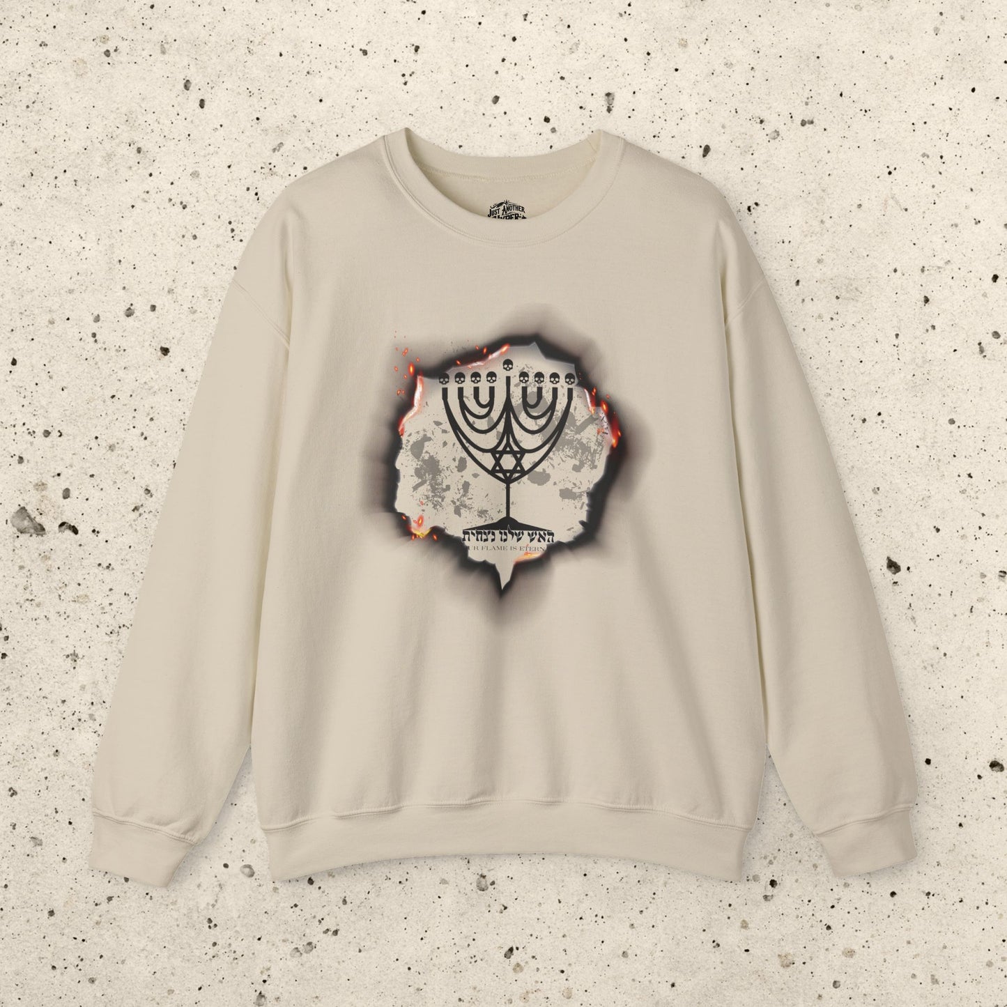 Burning Skull Menorah Crewneck Sweatshirt