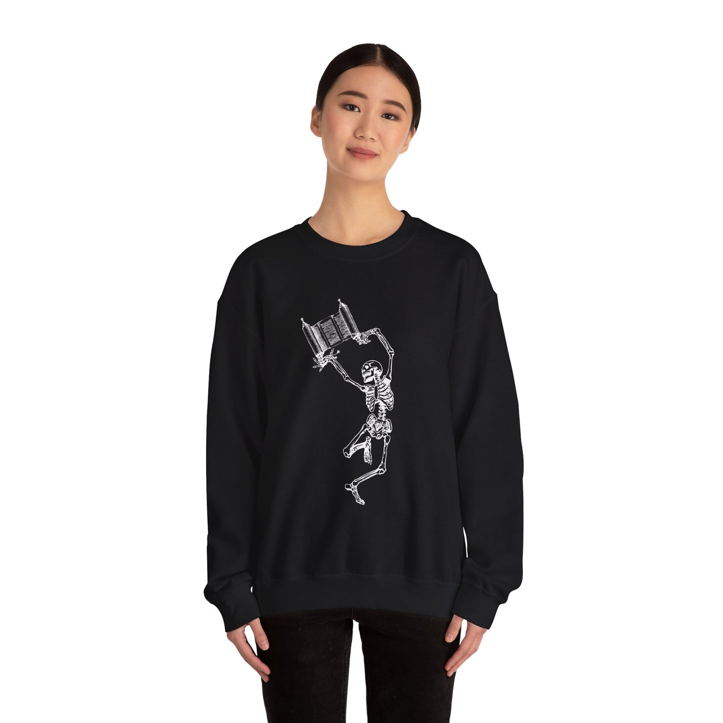Skeleton Dancing With Torah Crewneck Sweatshirt