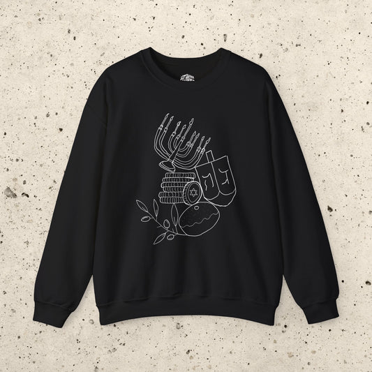 Chanukah Doodle Crewneck Sweatshirt
