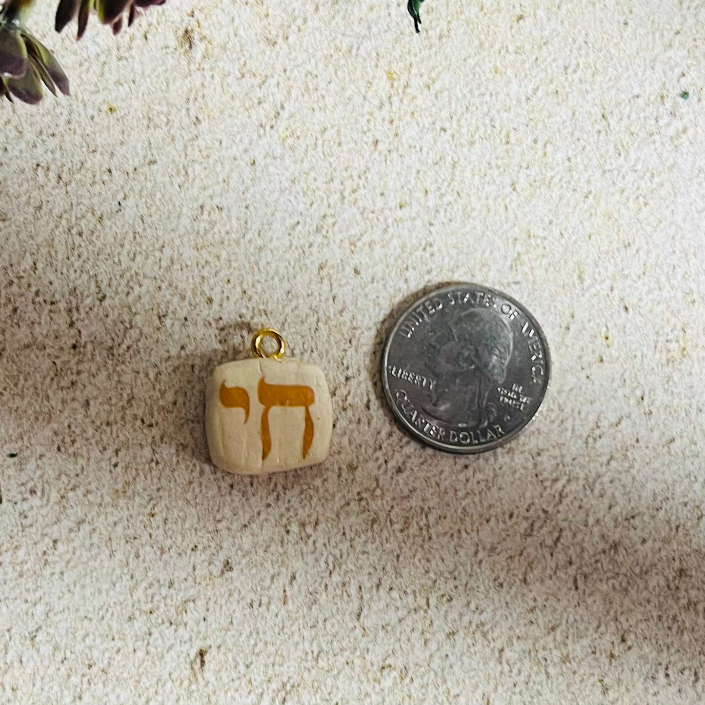 Gold Chai Charm