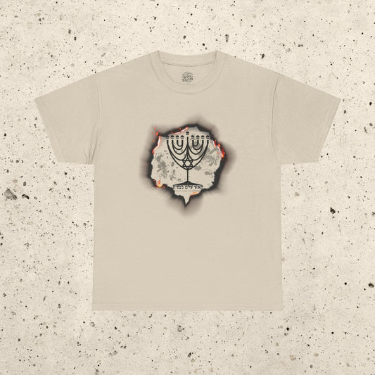 Scorched Skull Menorah Heavy Cotton Tee