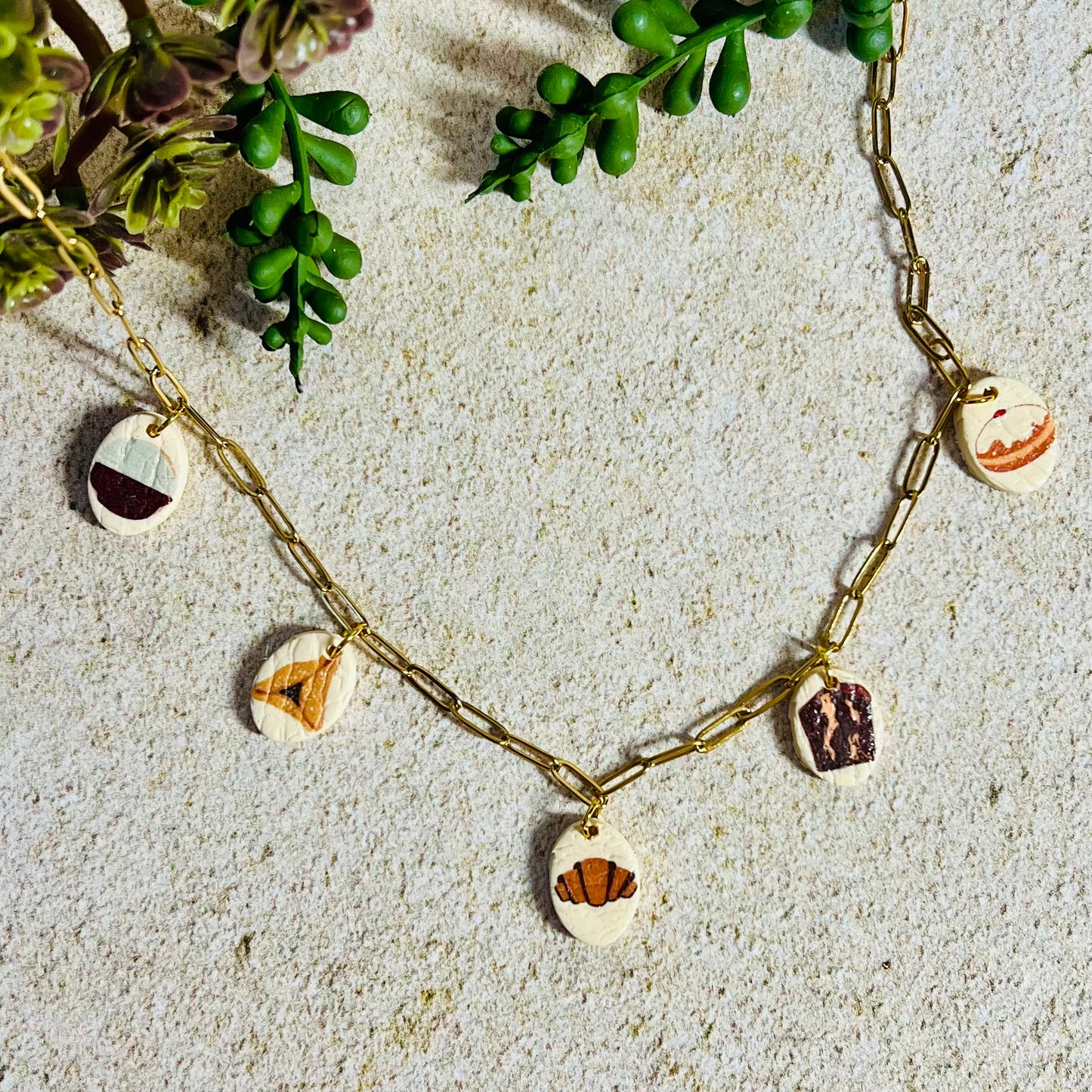 Jewish Desserts Charm Necklace