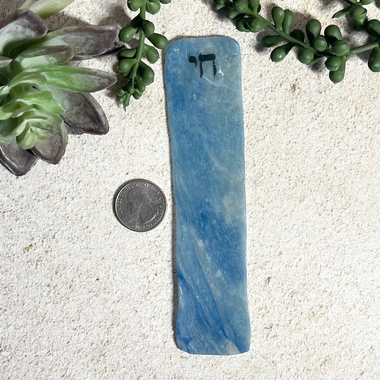 Blue Marbled Chai Bookmark
