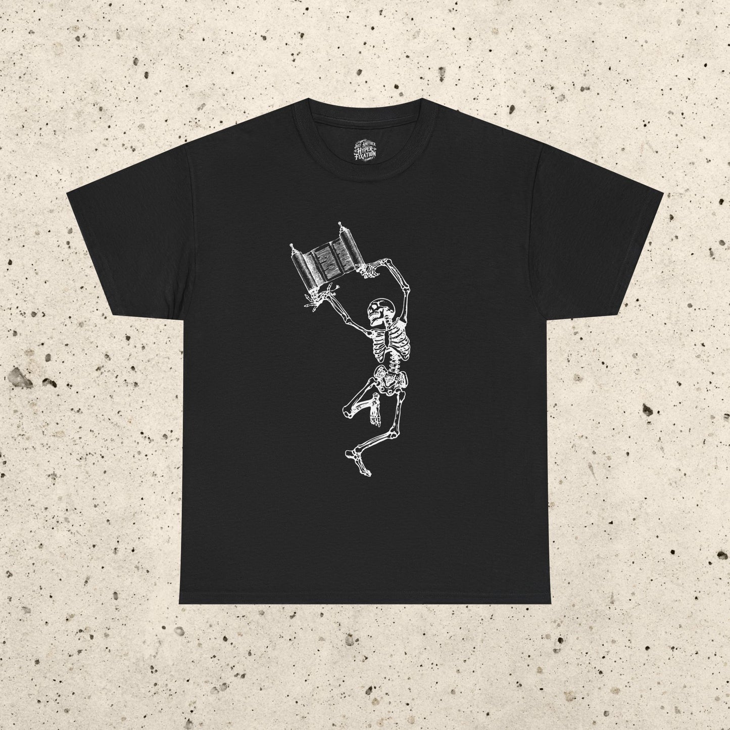 Skeleton Dancing with Torah Heavy Cotton Tee