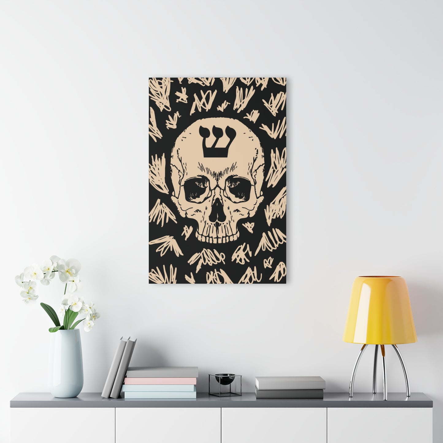 Skull With Shin Acrylic Wall Art Print