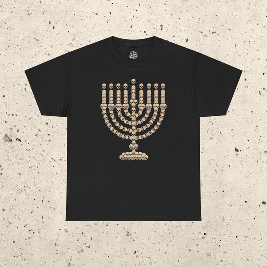 Skull Menorah Heavy Cotton Tee