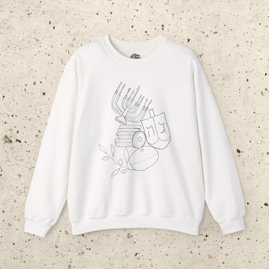 Chanukah Doodle Crewneck Sweatshirt