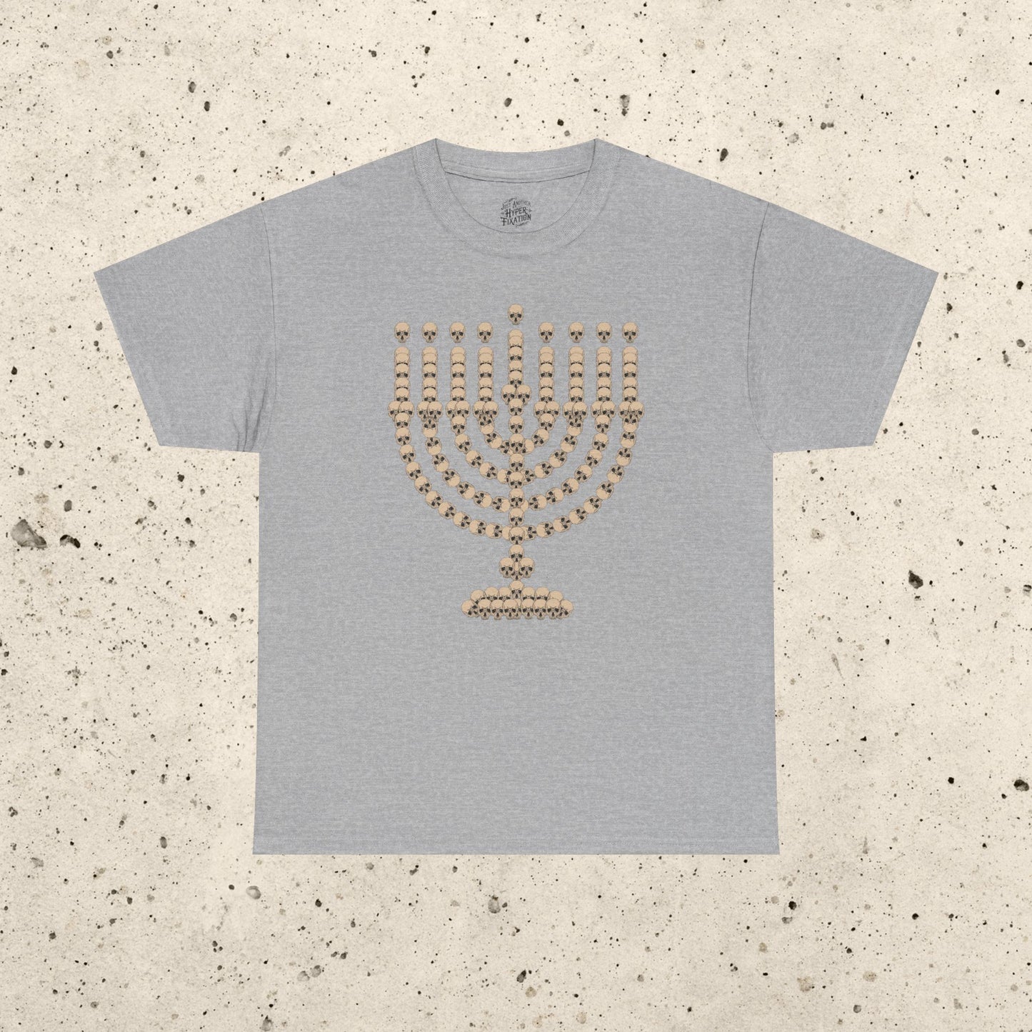 Skull Menorah Heavy Cotton Tee