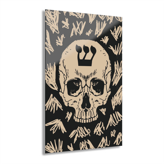 Skull With Shin Acrylic Wall Art Print