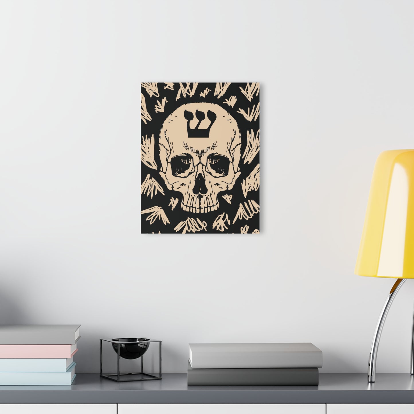 Skull With Shin Acrylic Wall Art Print