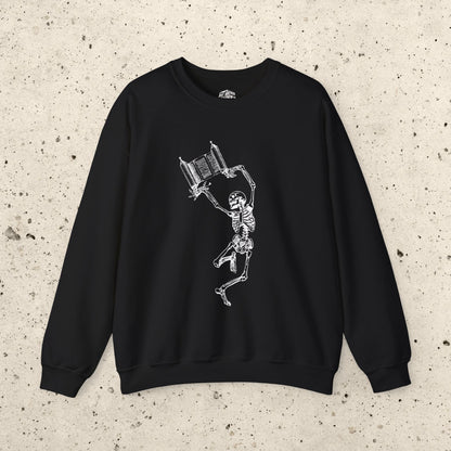 Skeleton Dancing With Torah Crewneck Sweatshirt