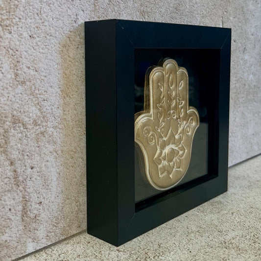 Gold Hamsa Sculpture Wall Art
