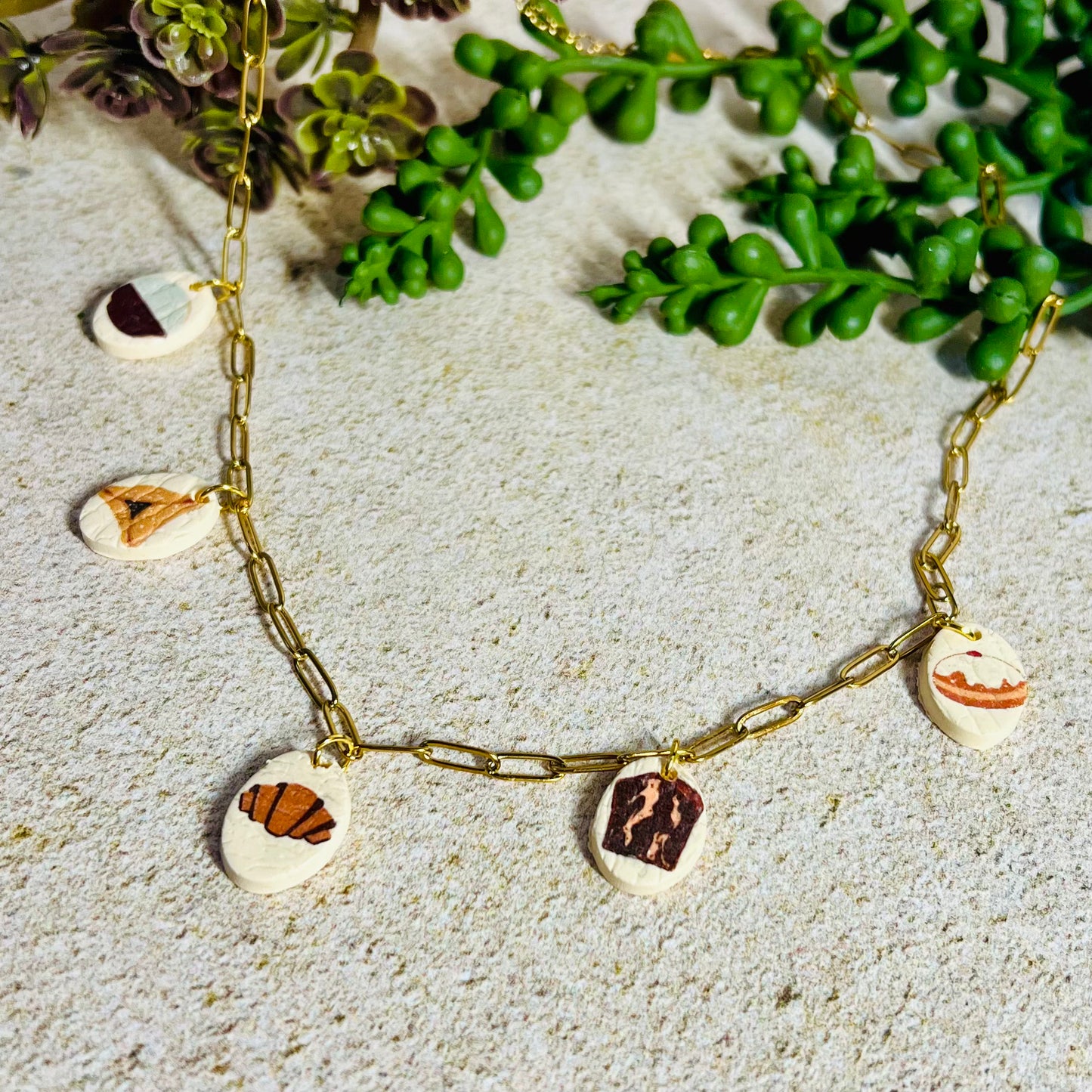 Jewish Desserts Charm Necklace