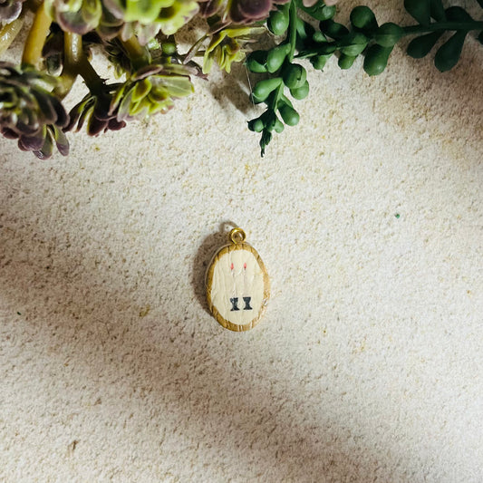 Black Shabbat Candle Charm