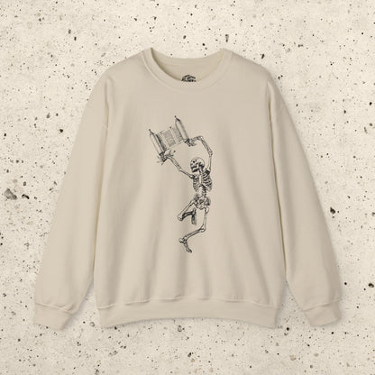 Skeleton Dancing With Torah Crewneck Sweatshirt