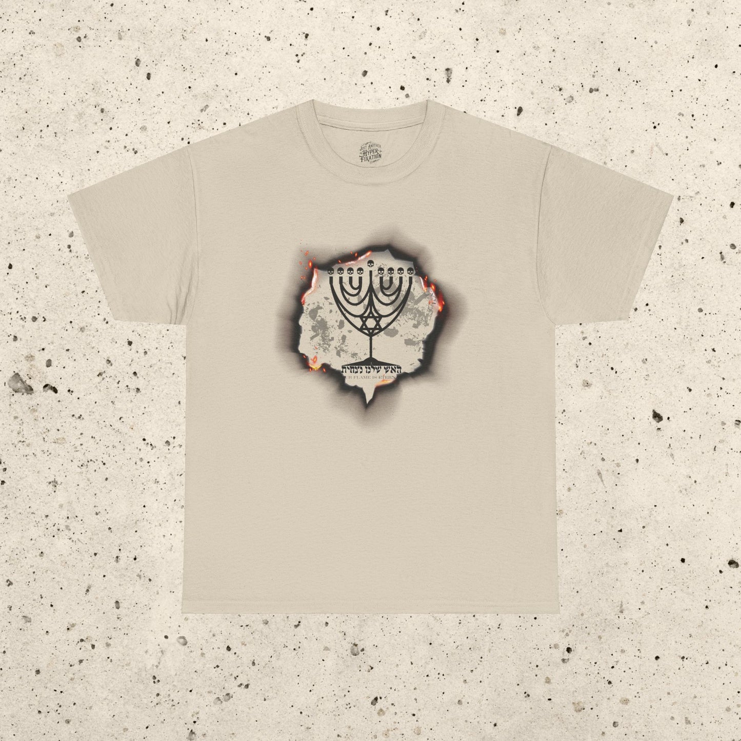 Scorched Skull Menorah Heavy Cotton Tee