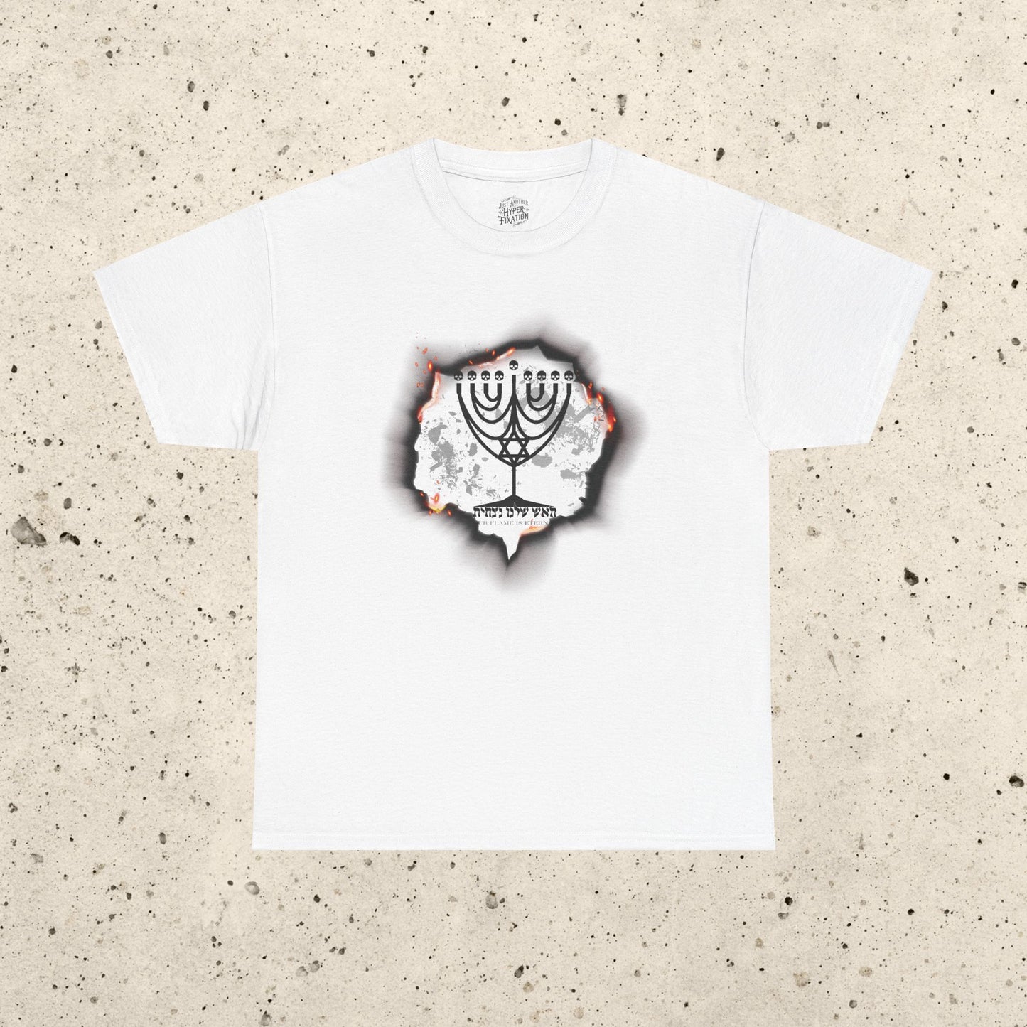 Scorched Skull Menorah Heavy Cotton Tee