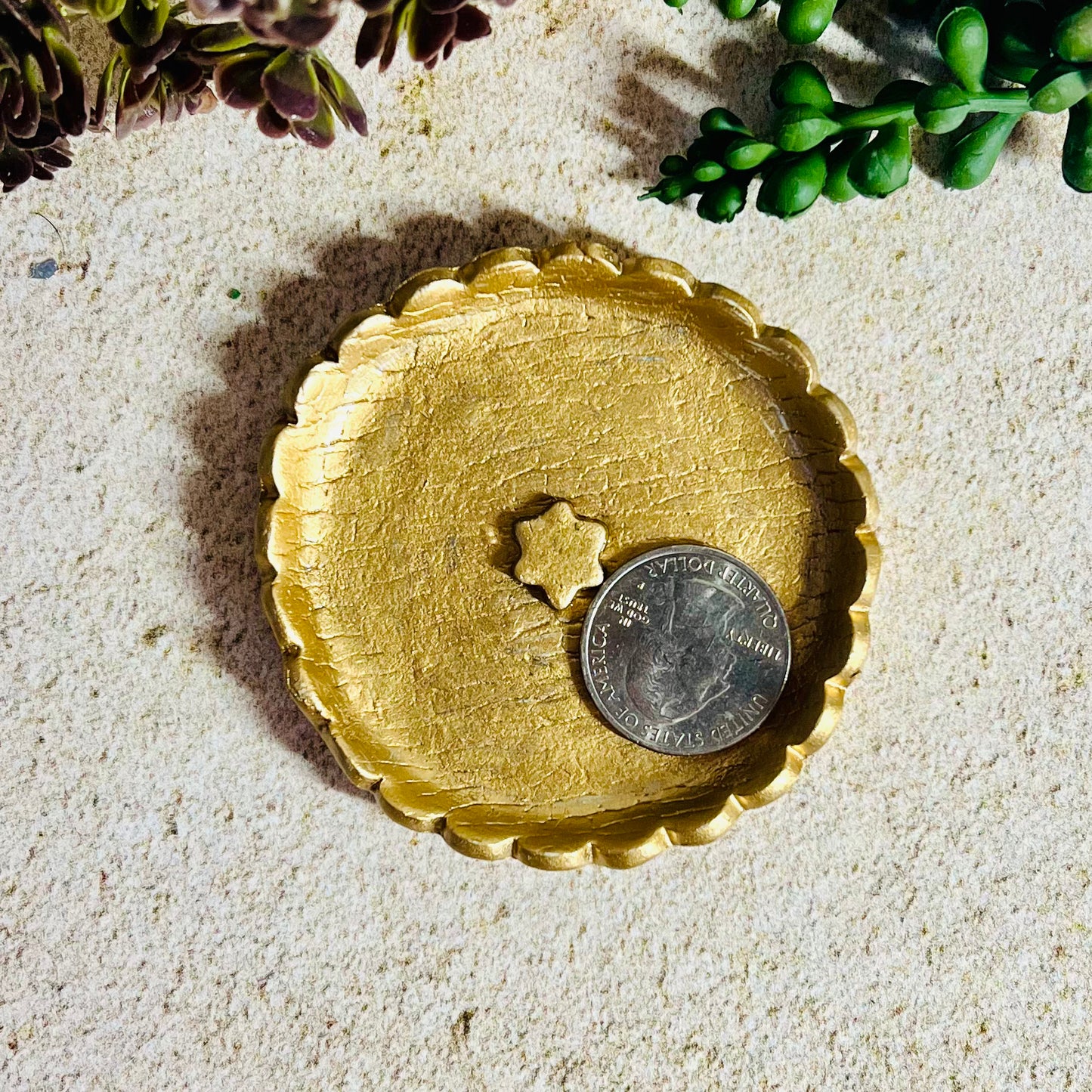 Gold Star of David Small Dish