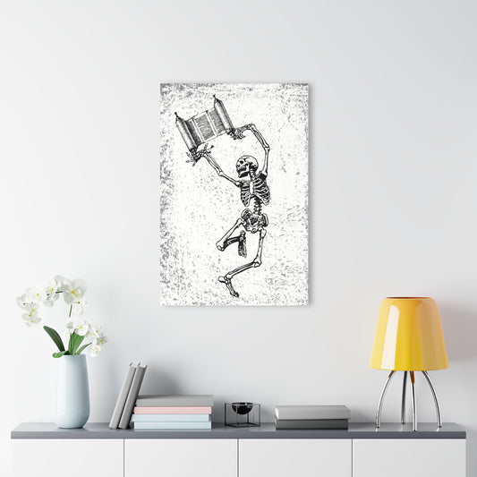 Skeleton Dancing With Torah Acrylic Wall Art Print