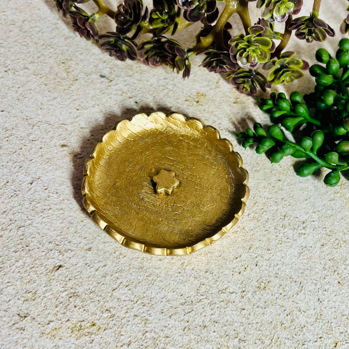 Gold Star of David Small Dish