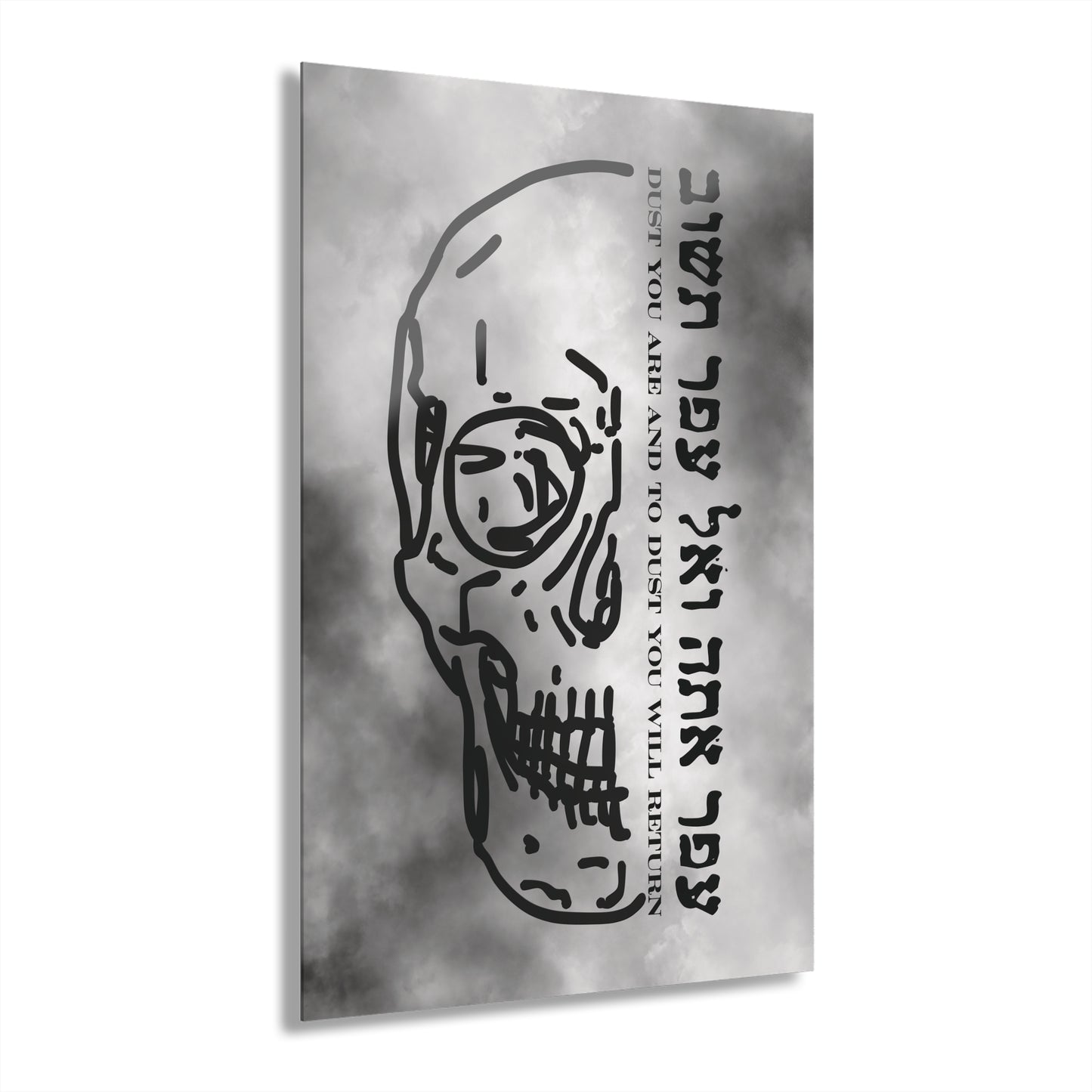 To Dust Skull Acrylic Wall Art Print