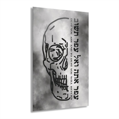 To Dust Skull Acrylic Wall Art Print