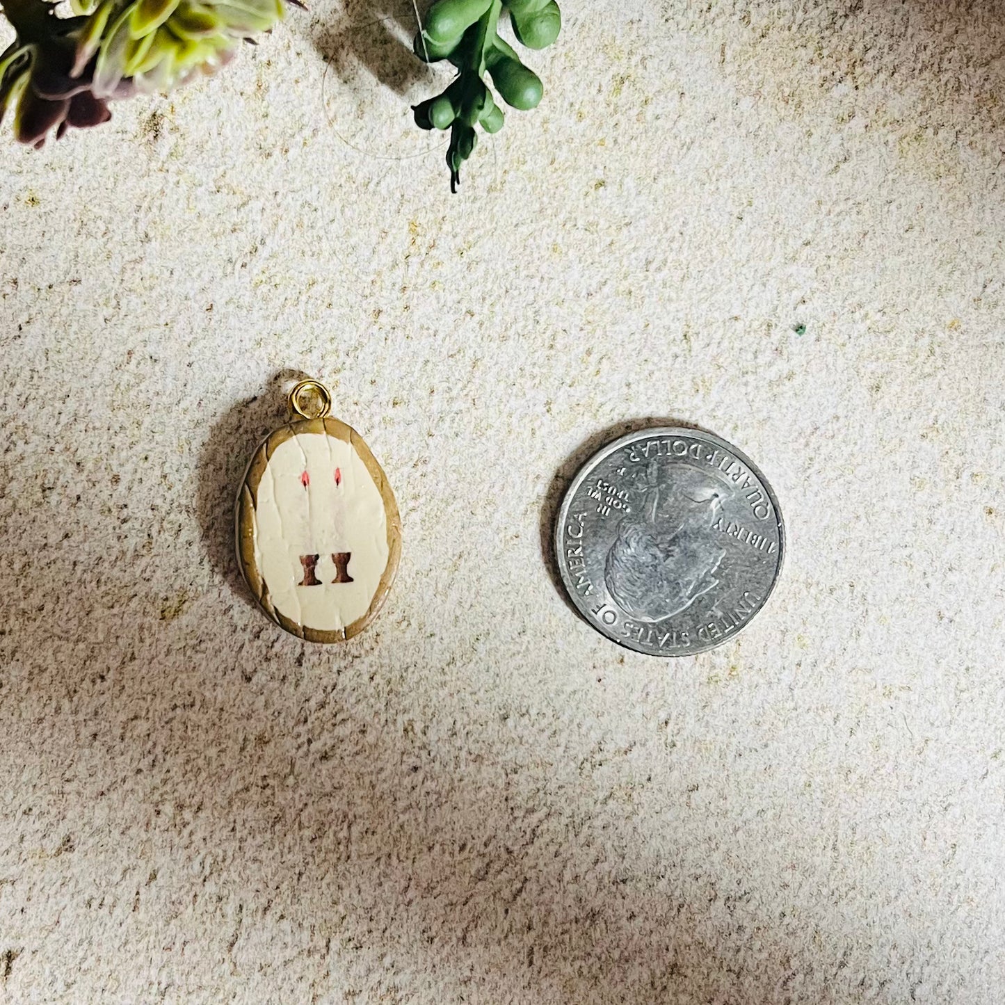 Bronze Shabbat Candle Charm