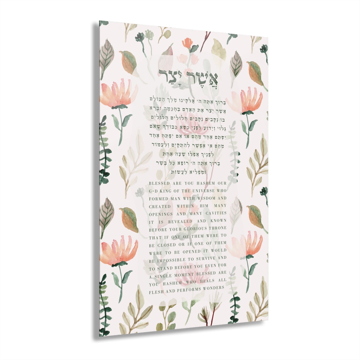 Asher Yatzar Acrylic Wall Art Print