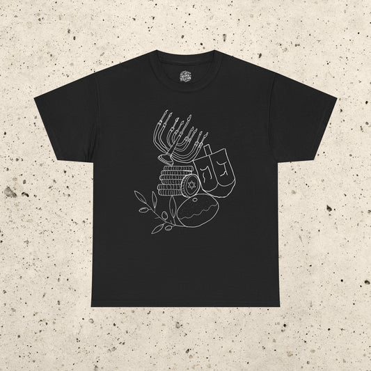 Chanukah Doodle Heavy Cotton Tee