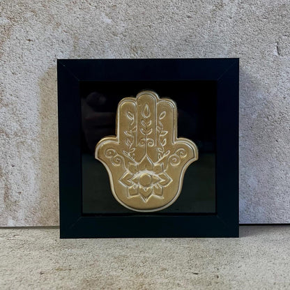 Gold Hamsa Sculpture Wall Art