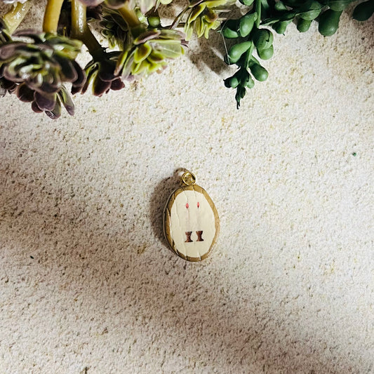 Bronze Shabbat Candle Charm