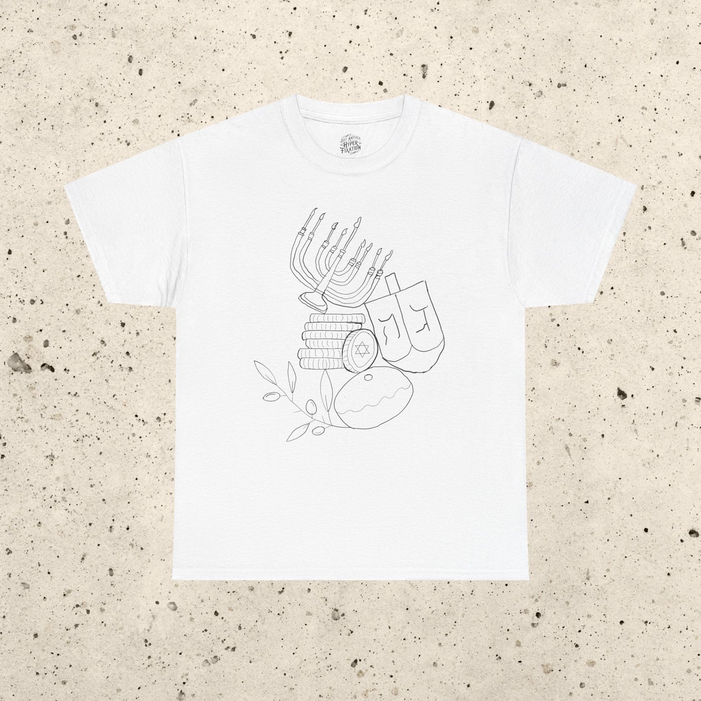 Chanukah Doodle Heavy Cotton Tee