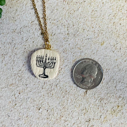 Menorah Pendant Necklace