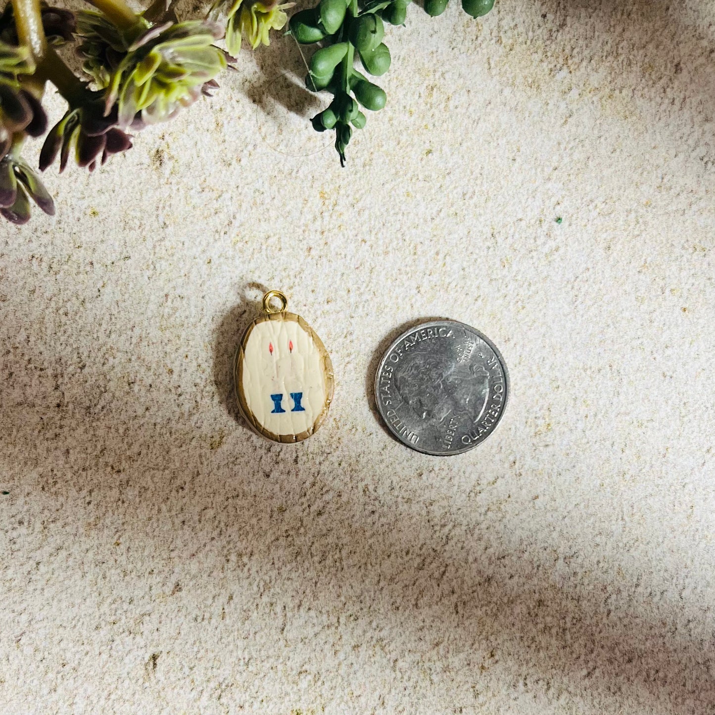Blue Shabbat Candle Charm