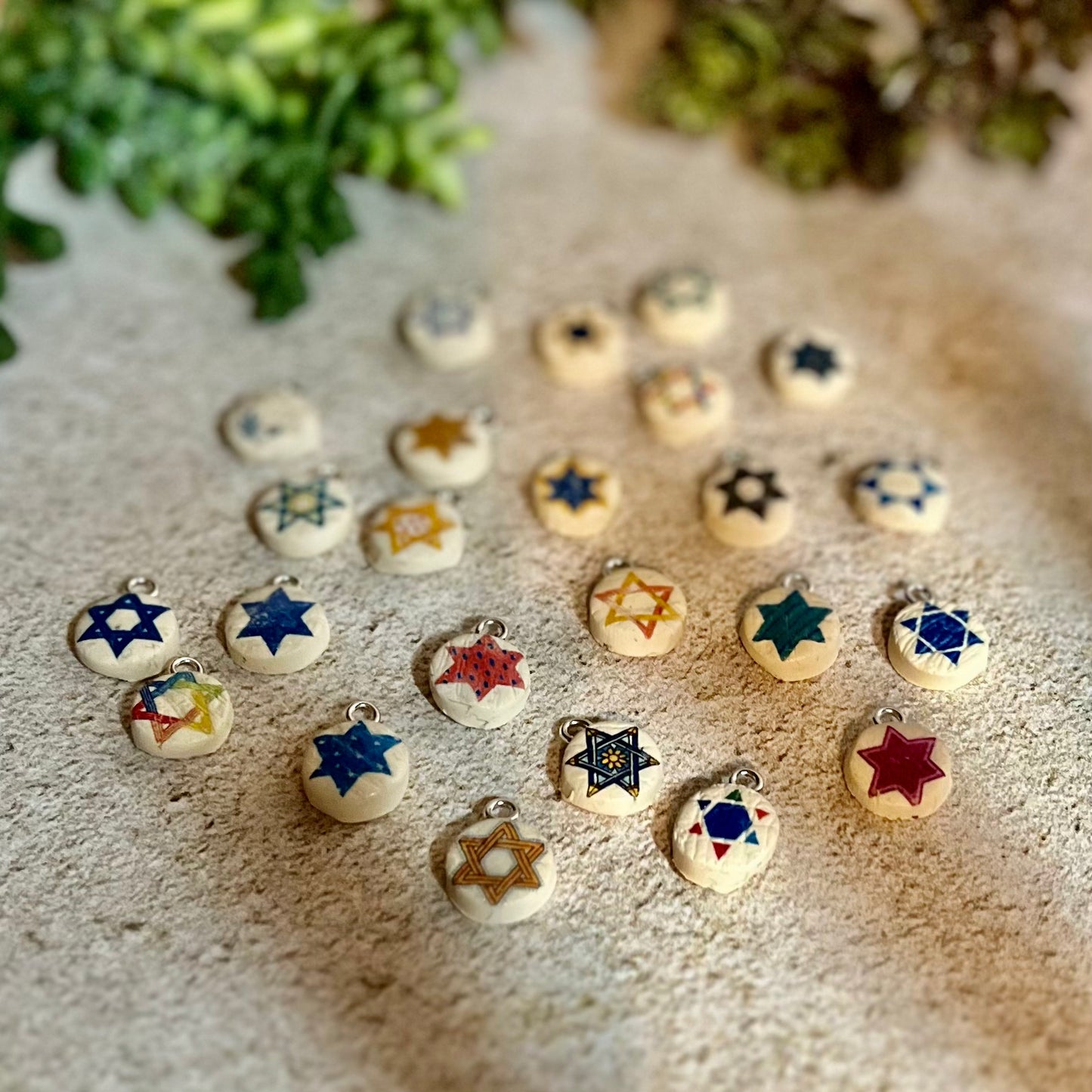 Star of David Charm Set