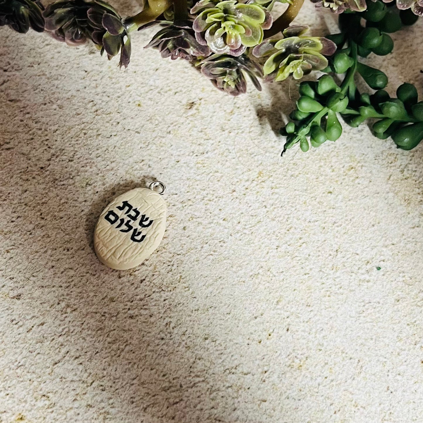 Black Shabbat Shalom Charm