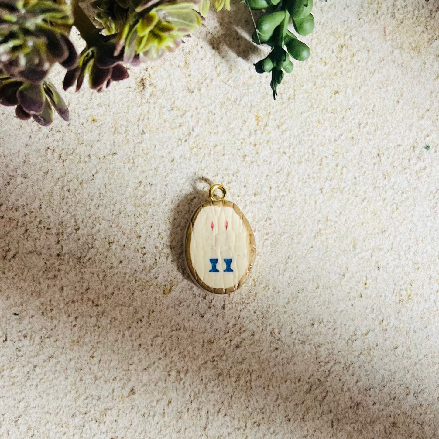 Blue Shabbat Candle Charm