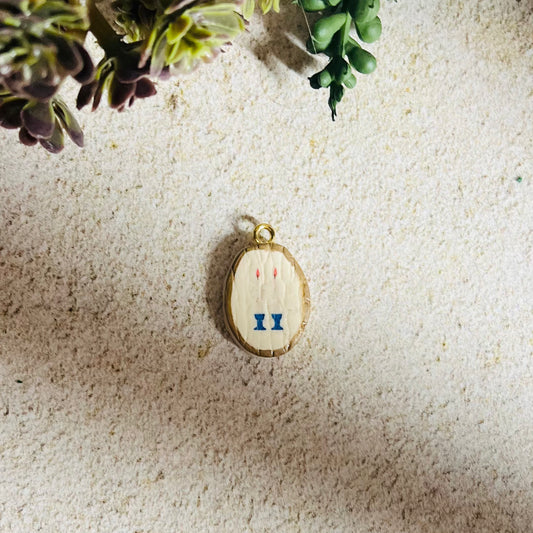 Blue Shabbat Candle Charm