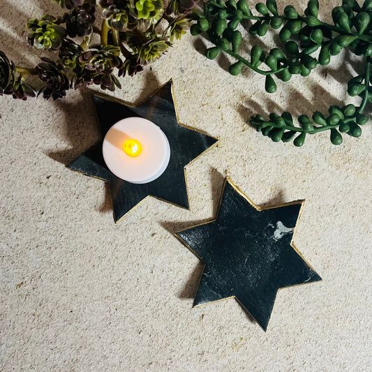 Star of David Flameless Candle Holder Set