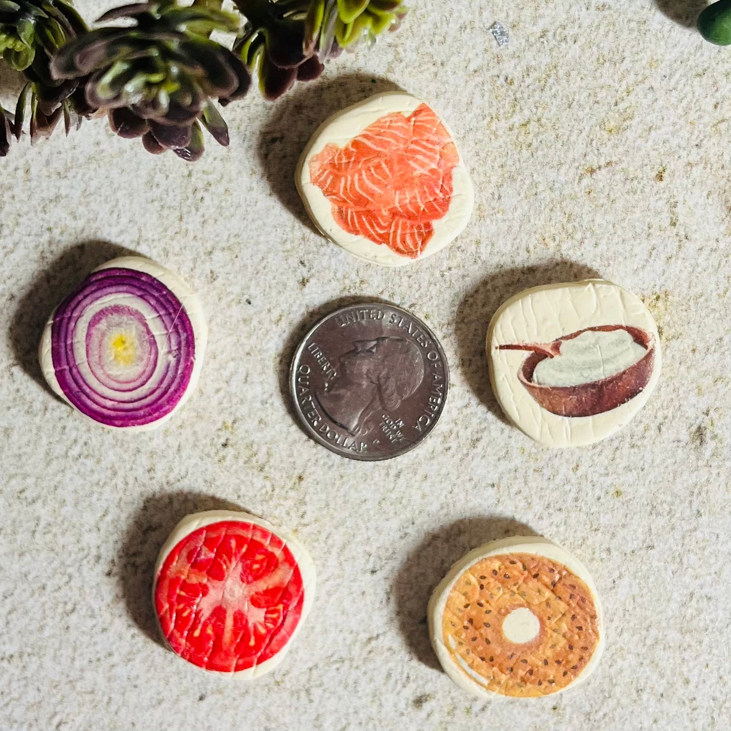 Lox Bagel Magnet Set