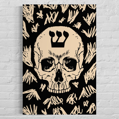 Skull With Shin Acrylic Wall Art Print