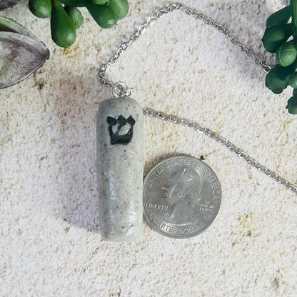 Granite Mezuzah Pendant Necklace