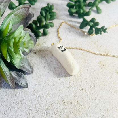 White Mezuzah Pendant Necklace