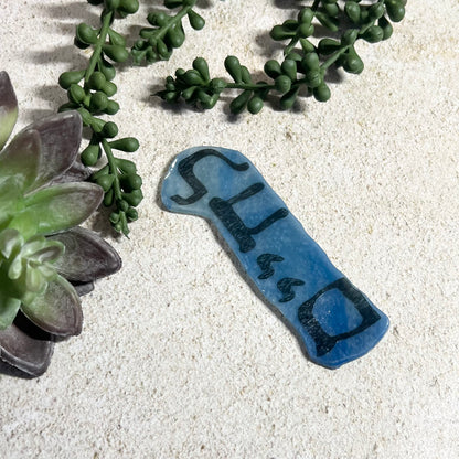 Petite Blue Marbled L'Chaim Bookmark