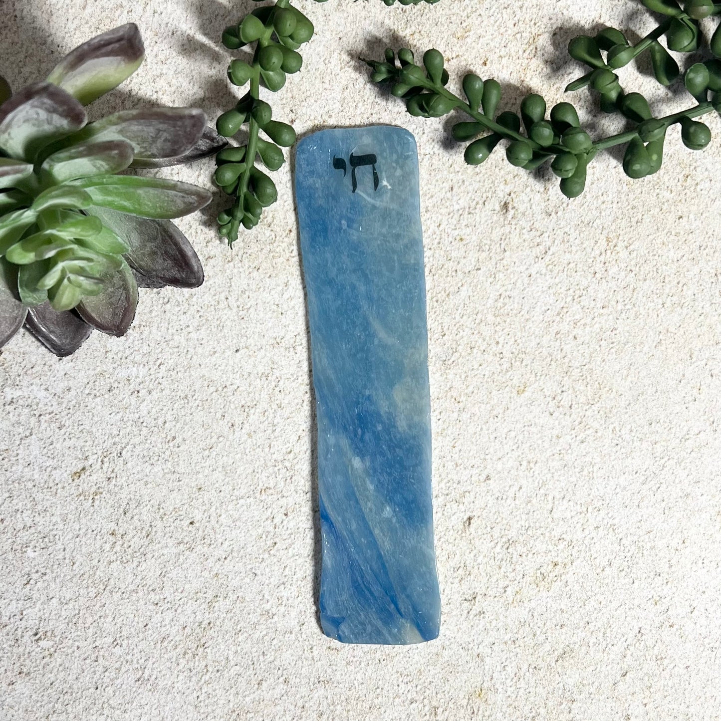 Blue Marbled Chai Bookmark