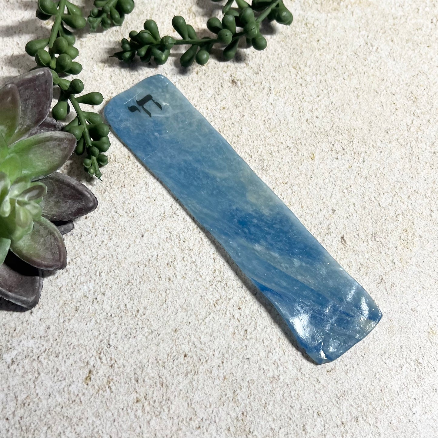 Blue Marbled Chai Bookmark