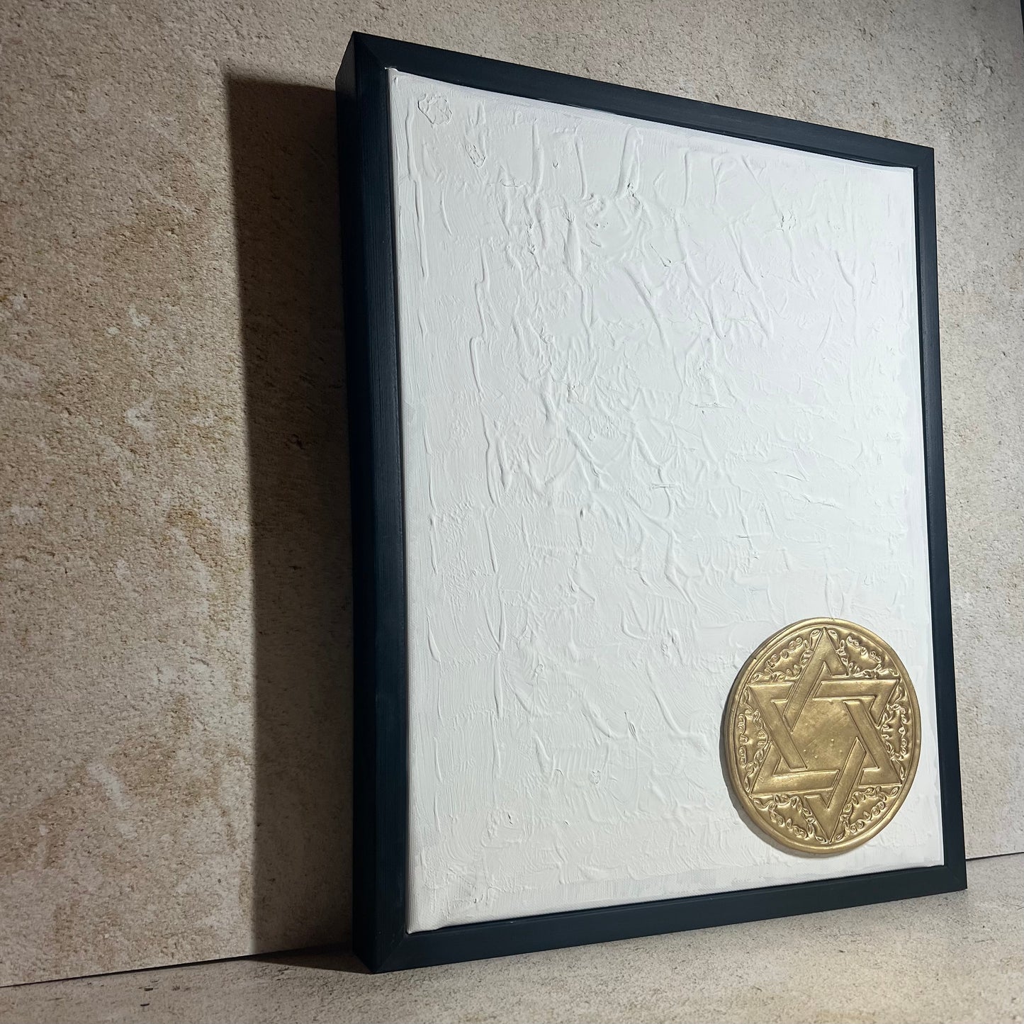 Gold Star of David Framed Wall Art