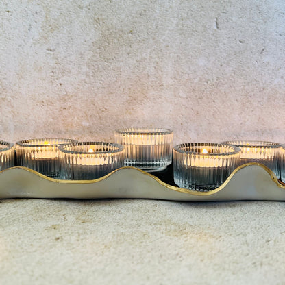 Organic Tea Light Menorah