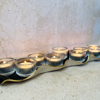 Organic Tea Light Menorah