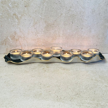 Organic Tea Light Menorah